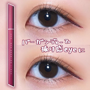 EYE OPENING LINER BURGUNDY/UZU BY FLOWFUSHI/リキッドアイライナーを使ったクチコミ（1枚目）