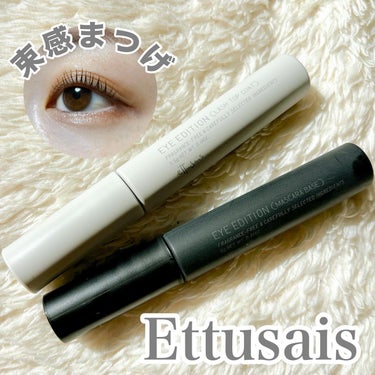 ettusaisから束感マスカラが新発売✨
既存の殿堂入りマスカラと一緒に使用してみました☺️

⚫︎01 ラスターブラック←2月発売の新作
細いコームとギザギザコームが１本になっているので簡単に自然な