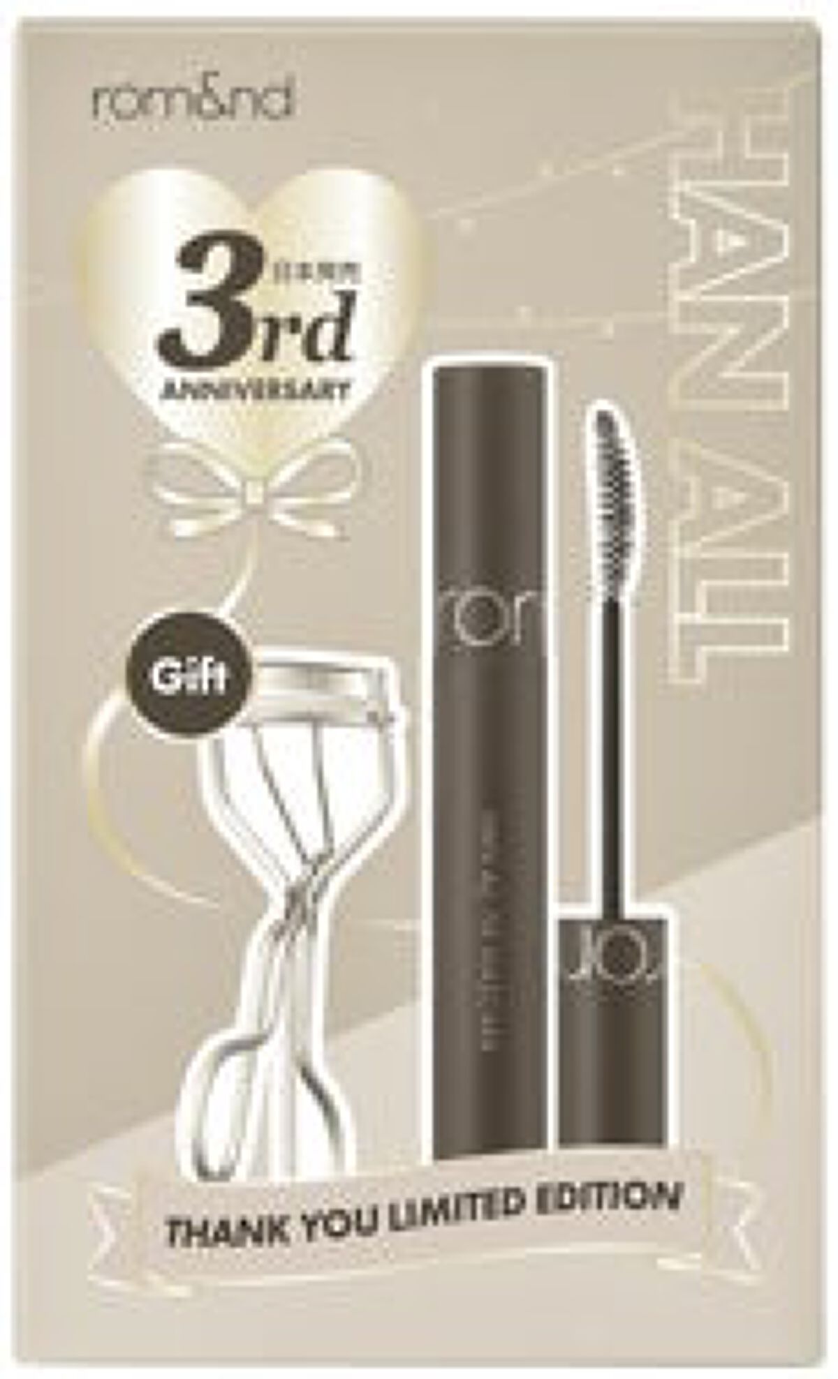 ハンオールフィックスマスカラ&アイラッシュカーラーセット rom&nd