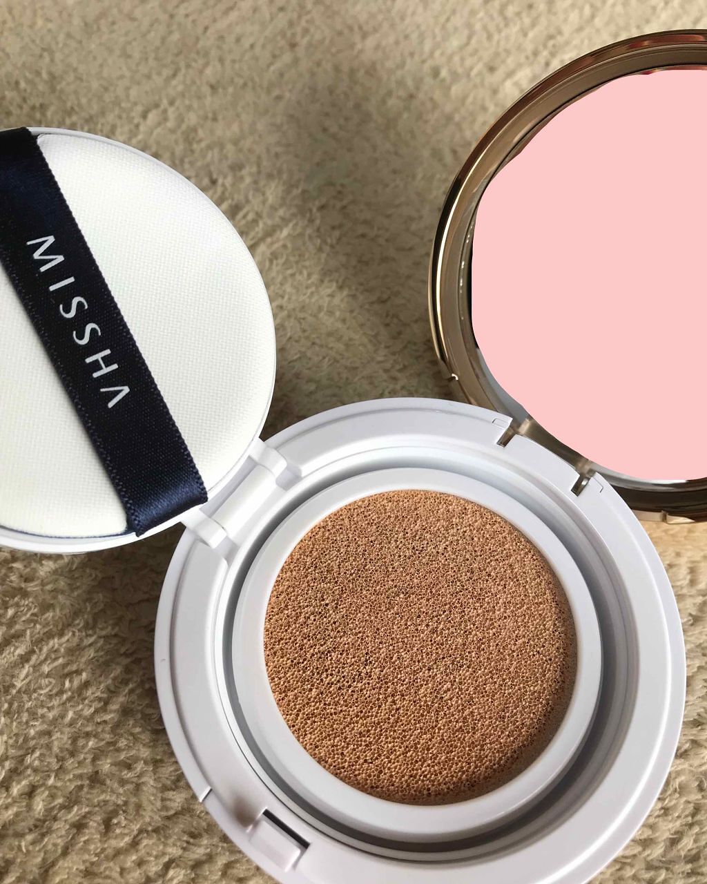 M クッション ファンデーション(モイスチャー)/MISSHA/クッションファンデーションを使ったクチコミ(2枚目)