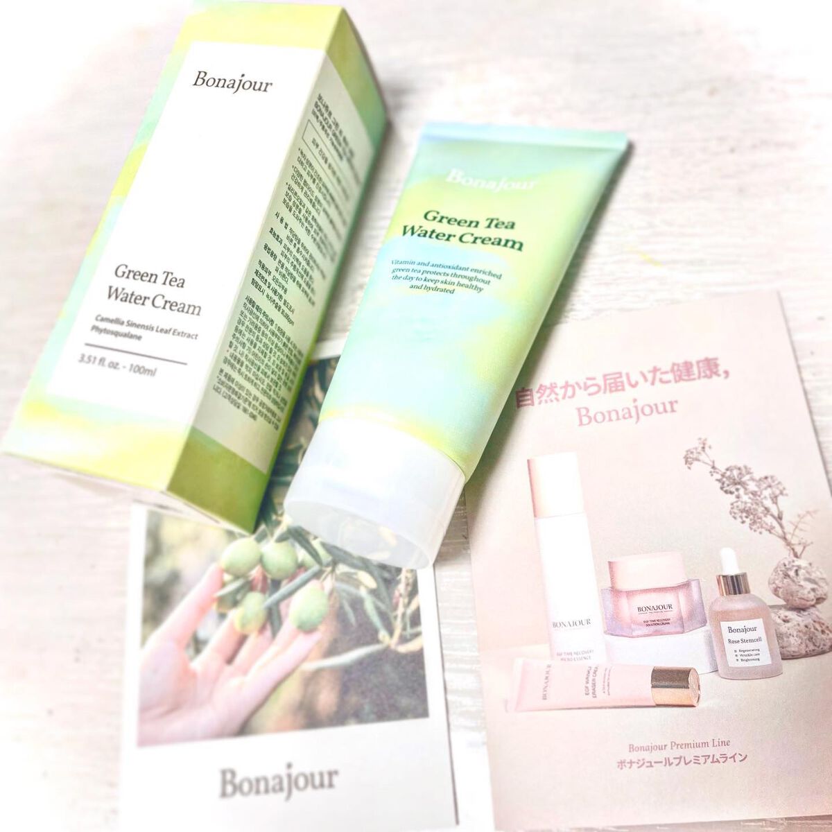 グリーンティーウォーターボム/Bonajour/フェイスクリームを使ったクチコミ(3枚目)