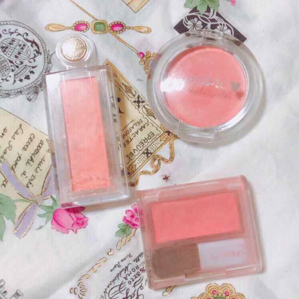 チーク カラー(ブラシ付)/ちふれ/パウダーチークを使ったクチコミ(1枚目)