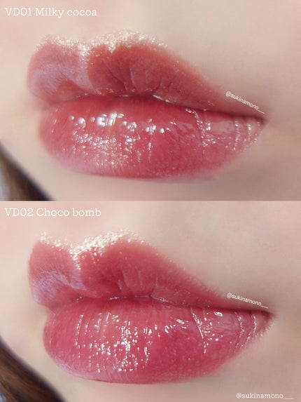 アンドバイロムアンド グラッシーボムティント/&nd by rom&nd/リップティントを使ったクチコミ(4枚目)