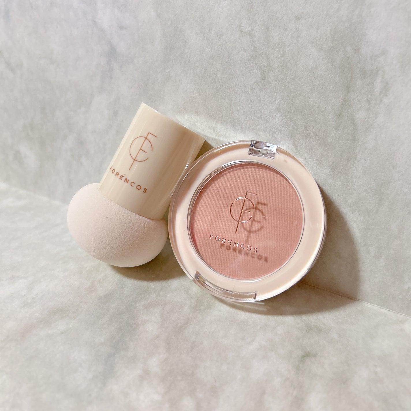 ベアブラッシャー パフ付き/フォレンコス/パウダーチークを使ったクチコミ(2枚目)