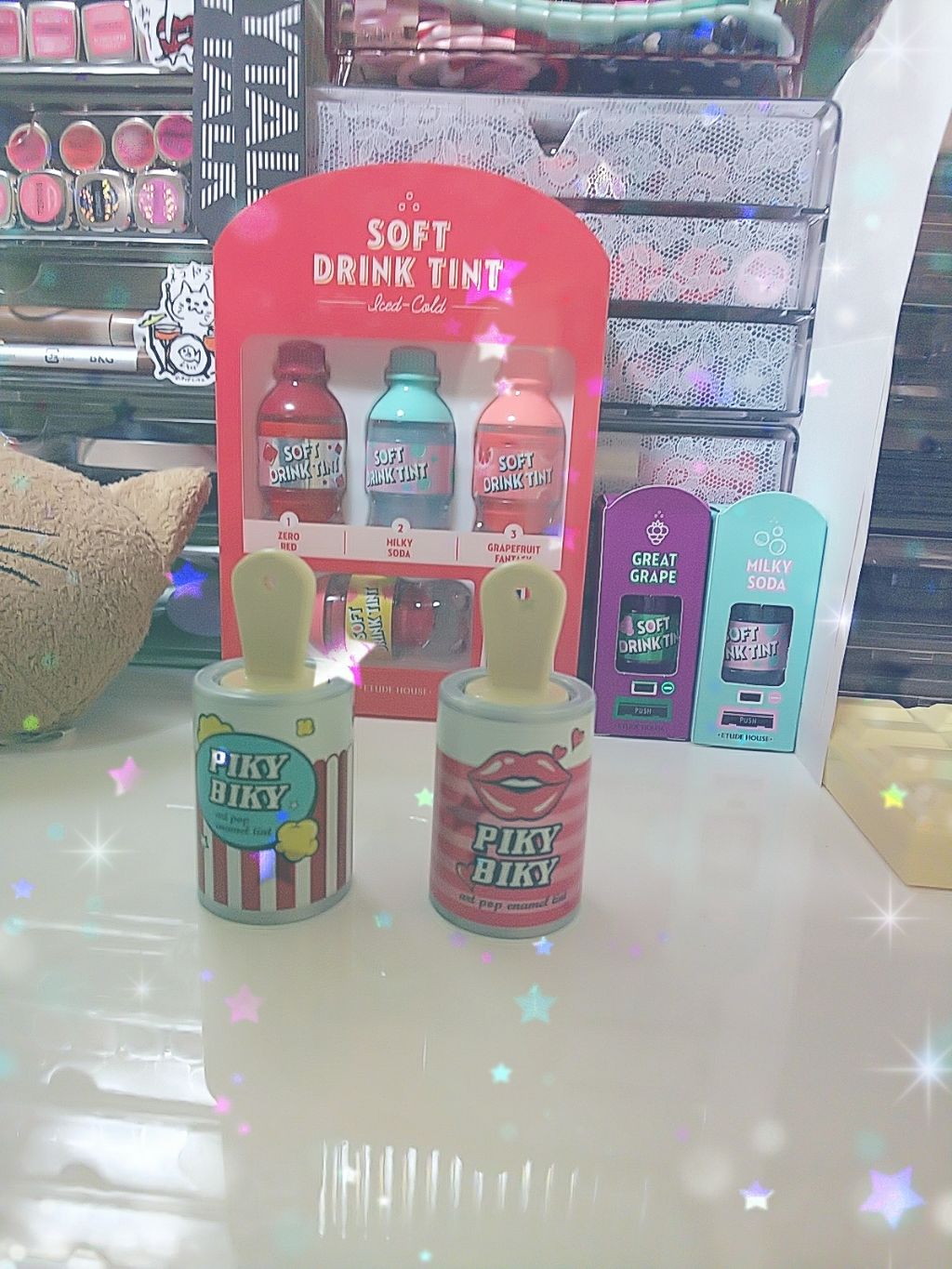 ピキビキ アートポップ エナメル ティント/TONYMOLY/リップティントを使ったクチコミ（1枚目）