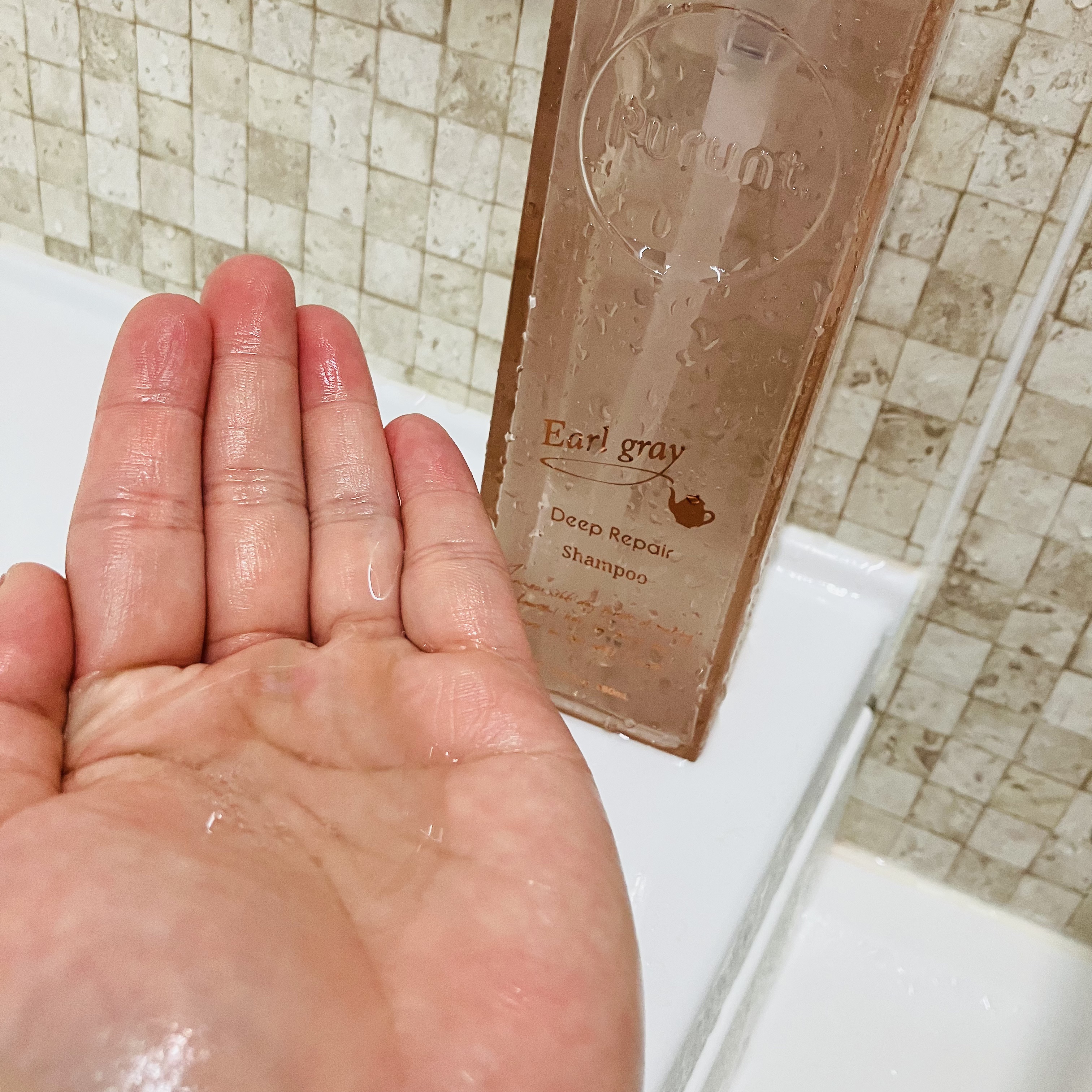 プルント ディープリペアペアセット アールグレイ N/Purunt./市販シャンプーを使ったクチコミ（2枚目）