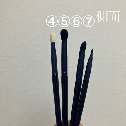 SIXPLUS 魅惑のネイビー・ブルー アイメイクブラシ 7本セット/SIXPLUS/その他を使ったクチコミ(6枚目)