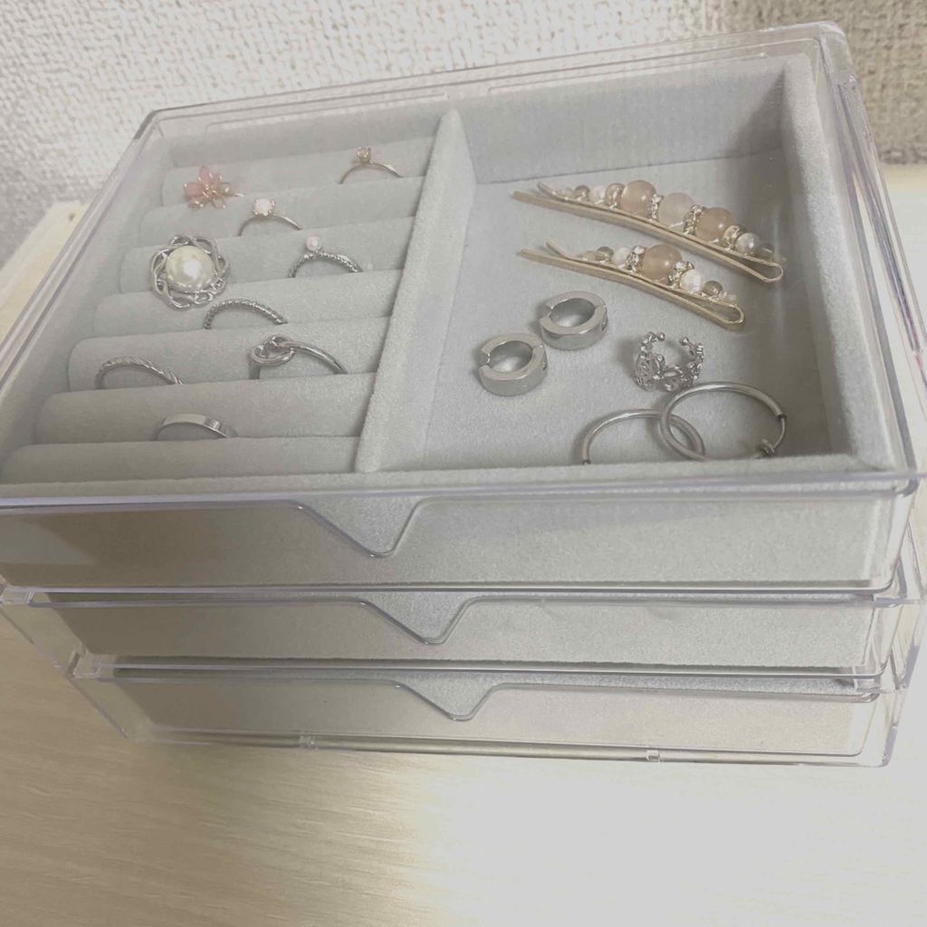 3段式クリアーケース/DAISO/その他化粧小物を使ったクチコミ（2枚目）