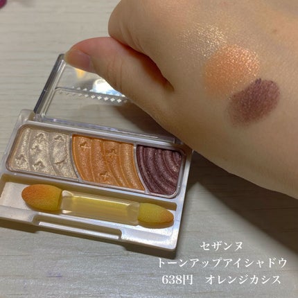 トーンアップアイシャドウ/CEZANNE/アイシャドウパレットを使ったクチコミ(2枚目)