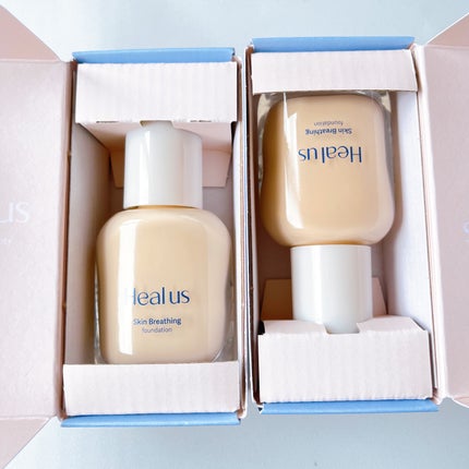 Skin breathing foundation Glow/Healus/リキッドファンデーションを使ったクチコミ(5枚目)