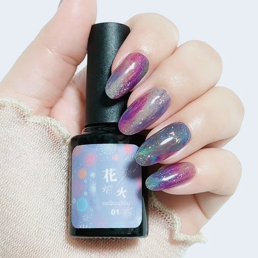 貼って固めるジェルネイルシール/Ururila/ネイルシールを使ったクチコミ(5枚目)