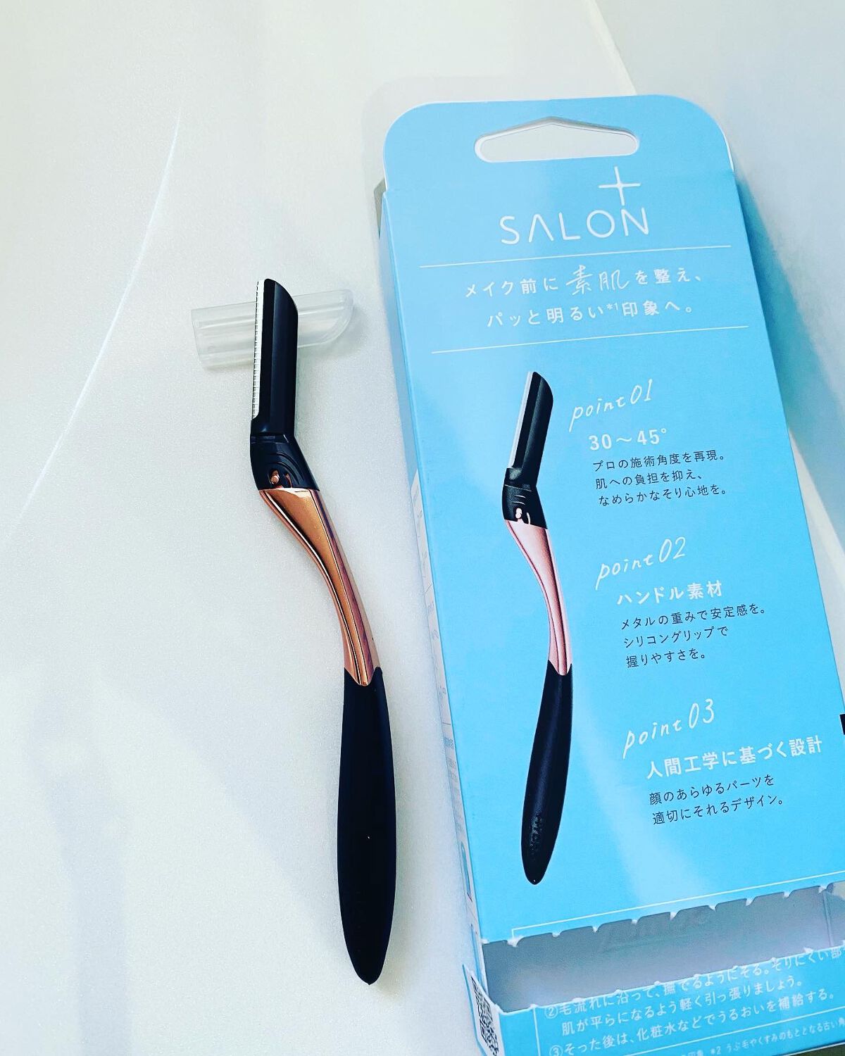 サロンプラス トーンアップ フェイススムーサー ホルダー（刃付き）/サロンプラス/シェーバーを使ったクチコミ（1枚目）