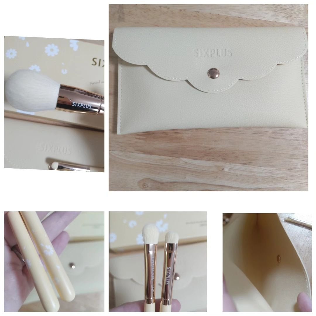 SIXPLUS ペイルイエローメイクブラシ3本セット -Daisyシリーズ/SIXPLUS/メイクブラシを使ったクチコミ(3枚目)