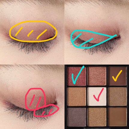 UR GLAM BLOOMING EYE COLOR PALETTE/U R GLAM/アイシャドウパレットを使ったクチコミ(2枚目)