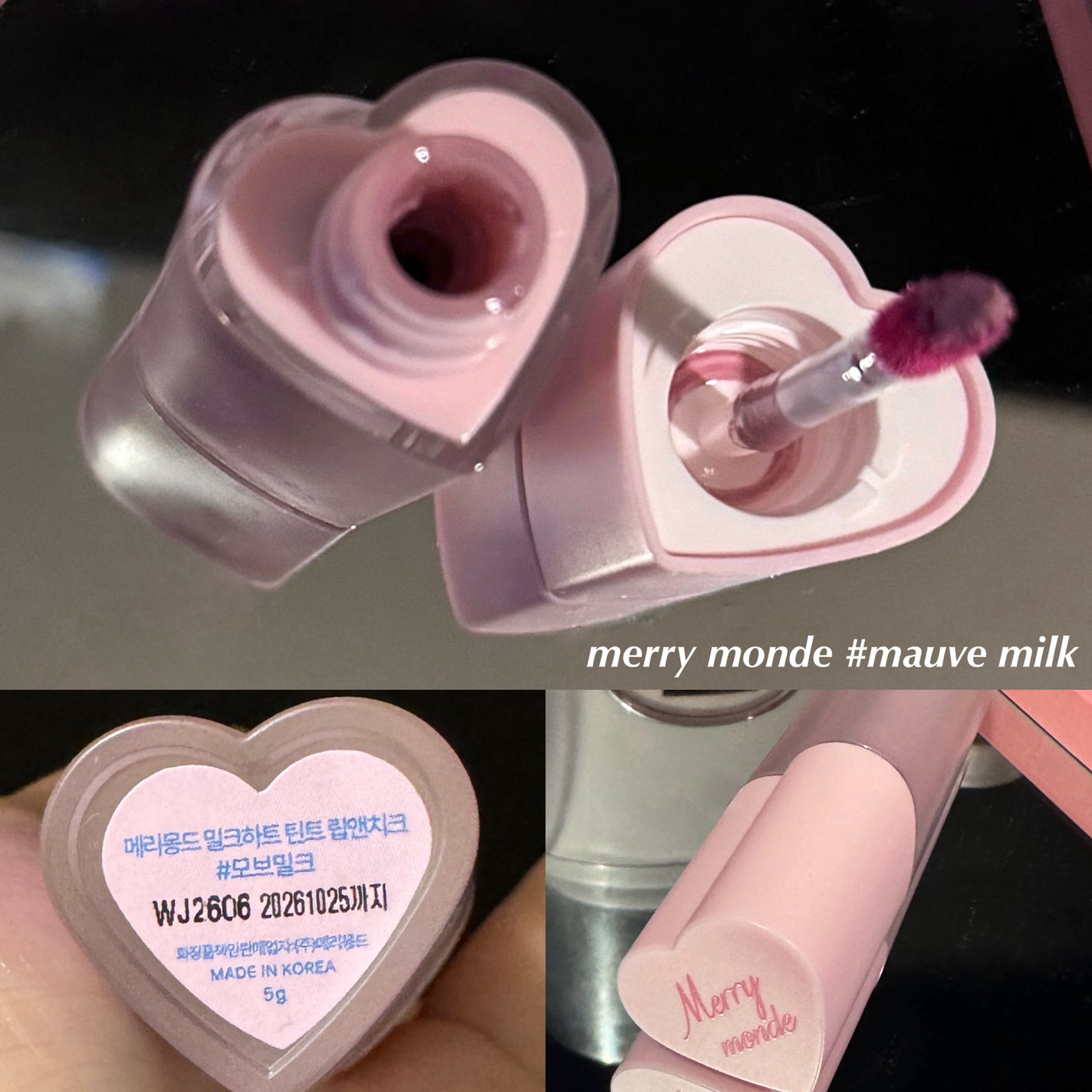 ミルクハートティントリップアンドチーク/Merrymonde/リップティントを使ったクチコミ(2枚目)