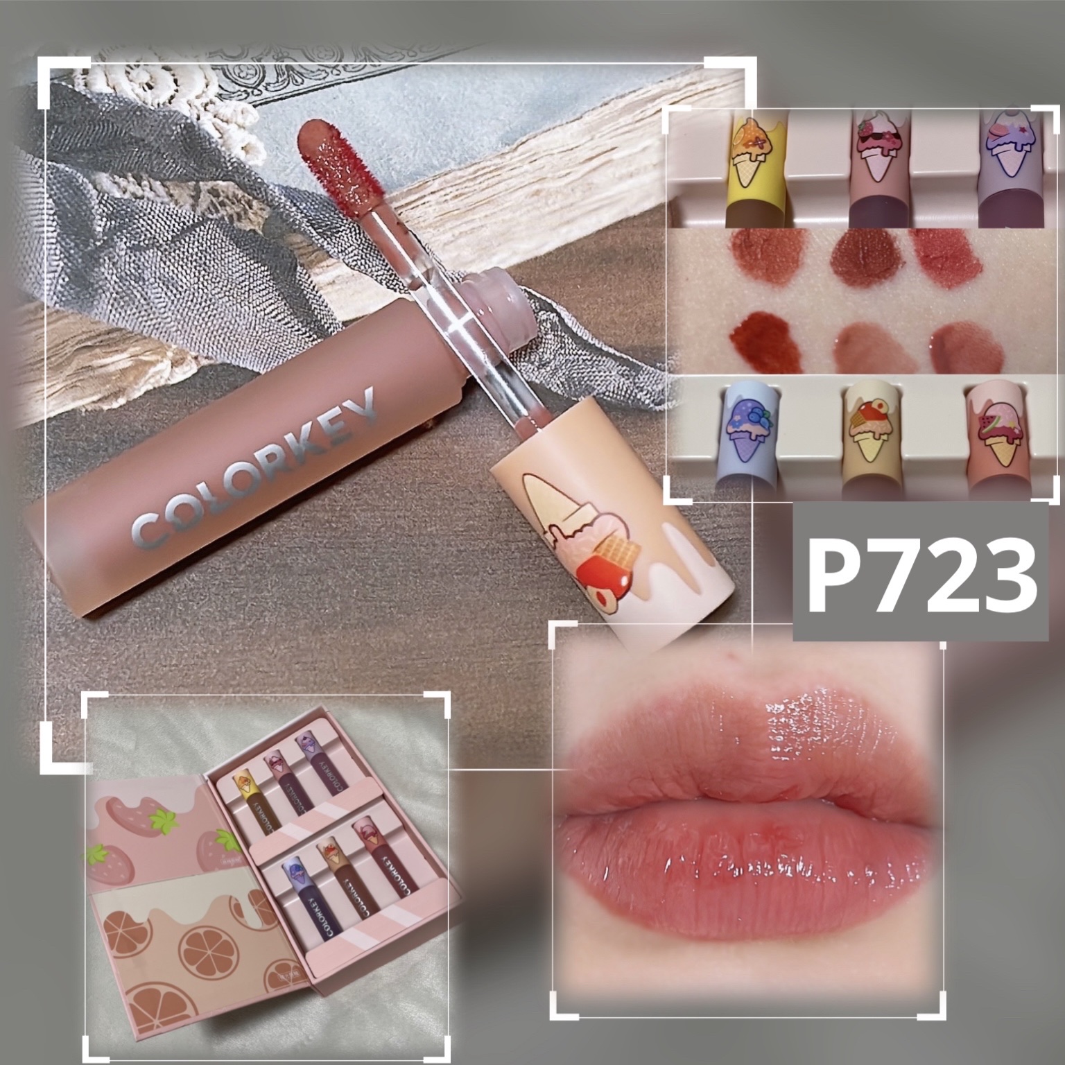 COLORKEY コールドスイーツ リップティント MINIリップボックスのクチコミ「☆COLORKEY
コールドスイーツ リップティント 
MINIリップボックス    P723.....」（1枚目）