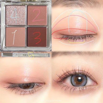 s'appu eye palette/NEUFIL/アイシャドウパレットを使ったクチコミ(6枚目)