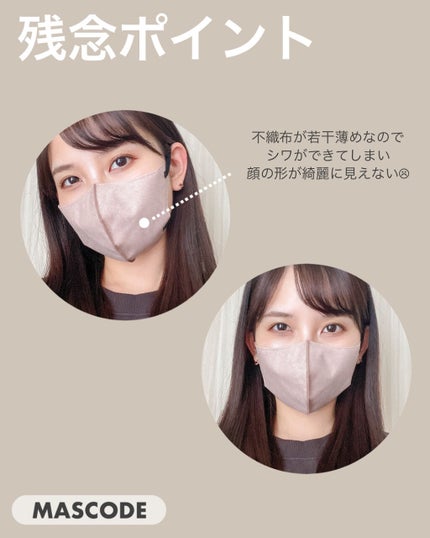 3D不織布マスク/MASCODE/マスクを使ったクチコミ(7枚目)
