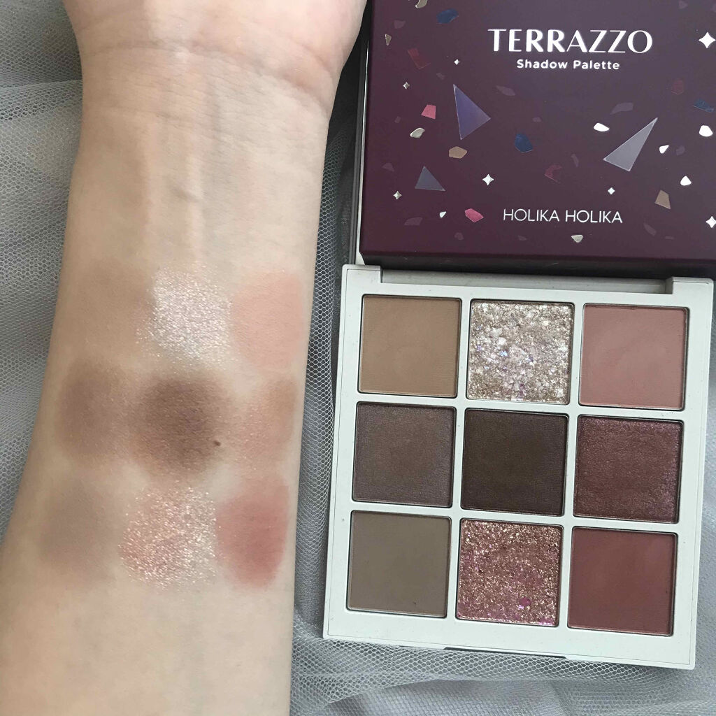TERRAZZO Shadow palette 01/HOLIKA HOLIKA/アイシャドウパレットを使ったクチコミ（3枚目）