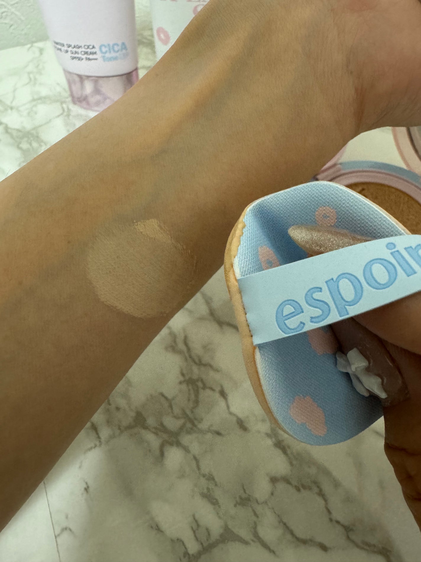 ウォータースプラッシュサンクリーム セラミド/espoir/日焼け止めクリームを使ったクチコミ(3枚目)