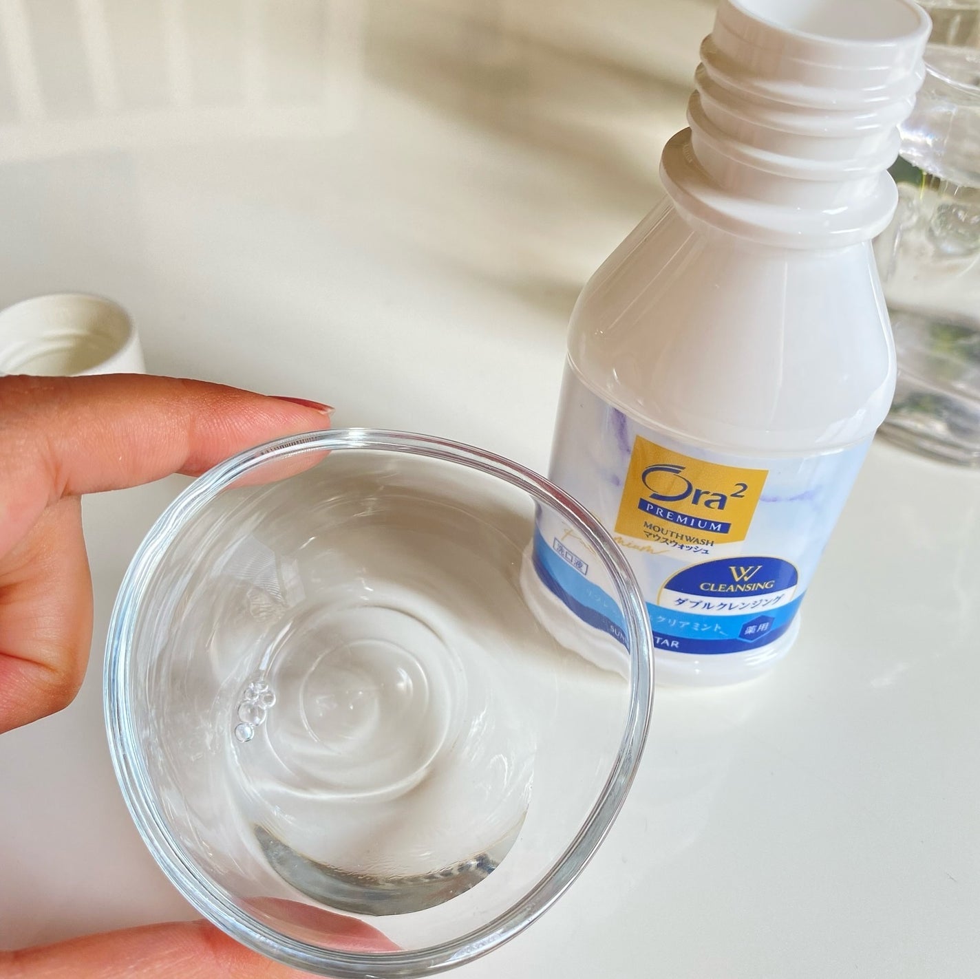 オーラツープレミアム マウスウォッシュ ダブルクレンジング リフレッシュクリアミント/オーラツー/マウスウォッシュ・スプレーを使ったクチコミ(4枚目)