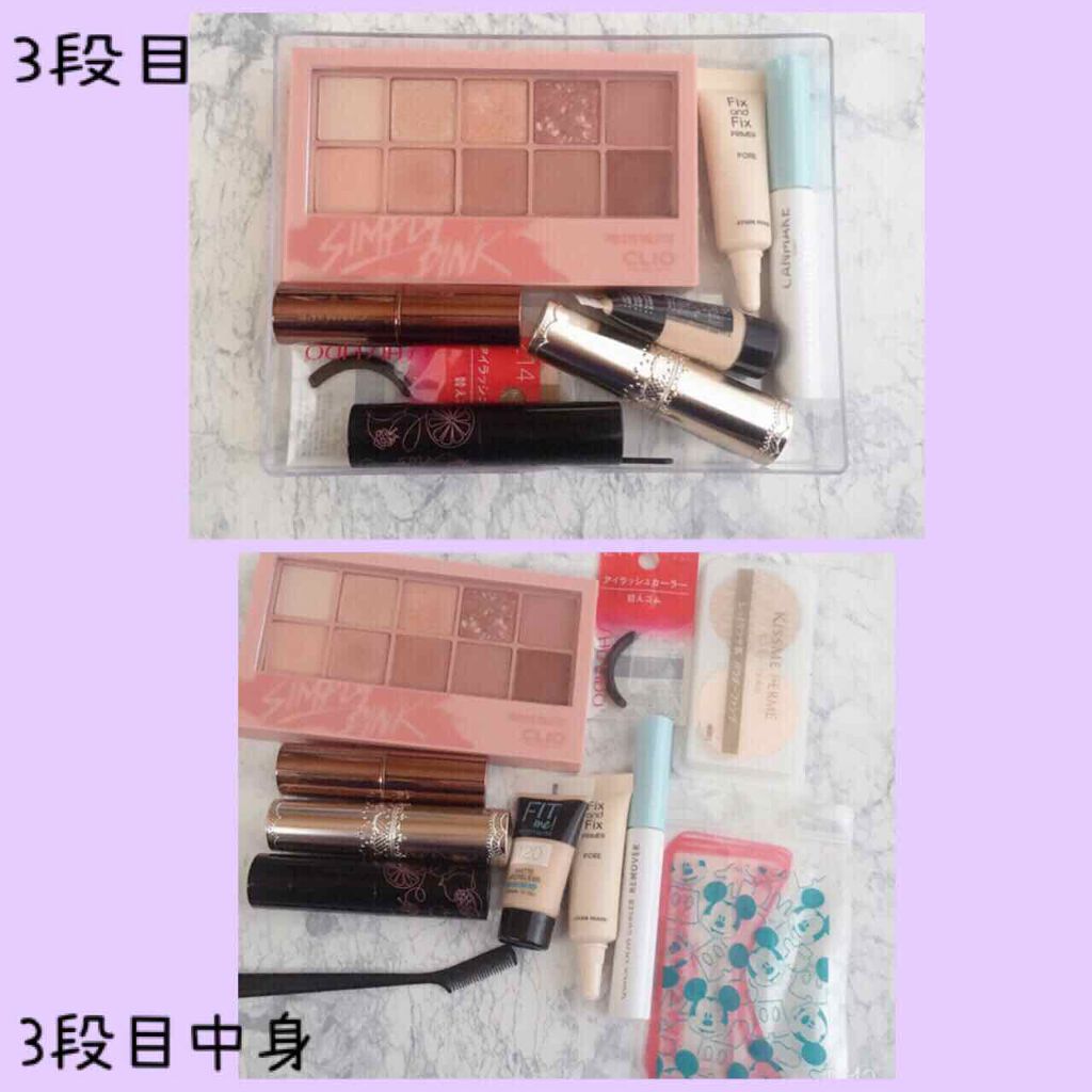 3段式クリアーケース/DAISO/その他化粧小物を使ったクチコミ(4枚目)