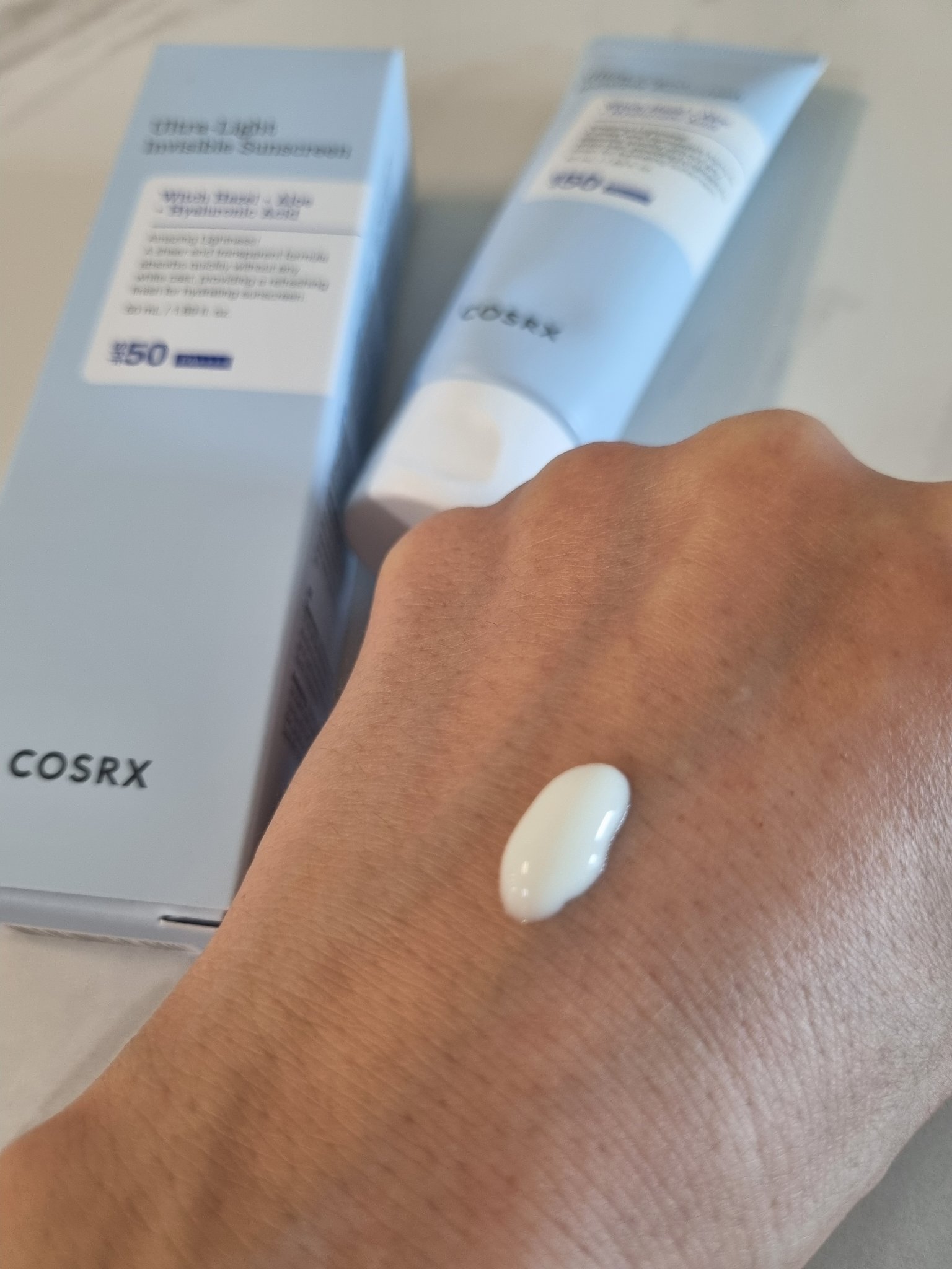 ウルトラライト透明UVクリーム/COSRX/日焼け止めクリームを使ったクチコミ（2枚目）