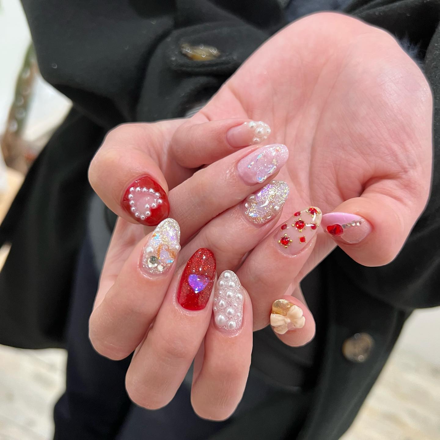 #バレンタインネイルのネイルデザイン