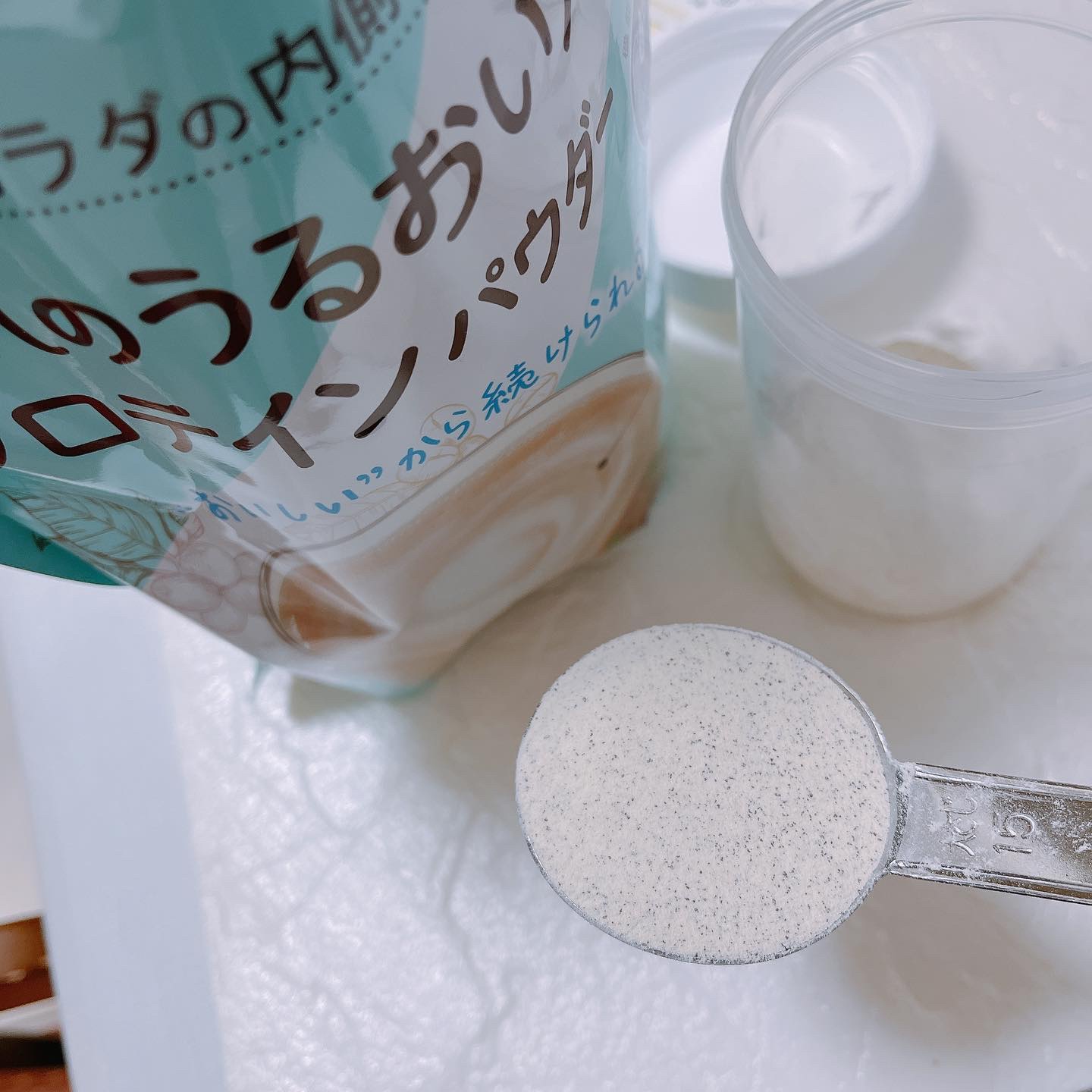 ミライPlusプロテイン ミルクココア味 ホエイ＆ソイプロテインパウダー/森永乳業/その他プロテインを使ったクチコミ（3枚目）