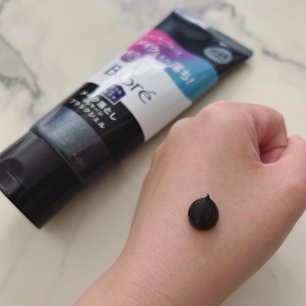 ビオレ おうちdeエステ メイク落とし マッサージブラックジェル/ビオレ/クレンジングジェルを使ったクチコミ(2枚目)
