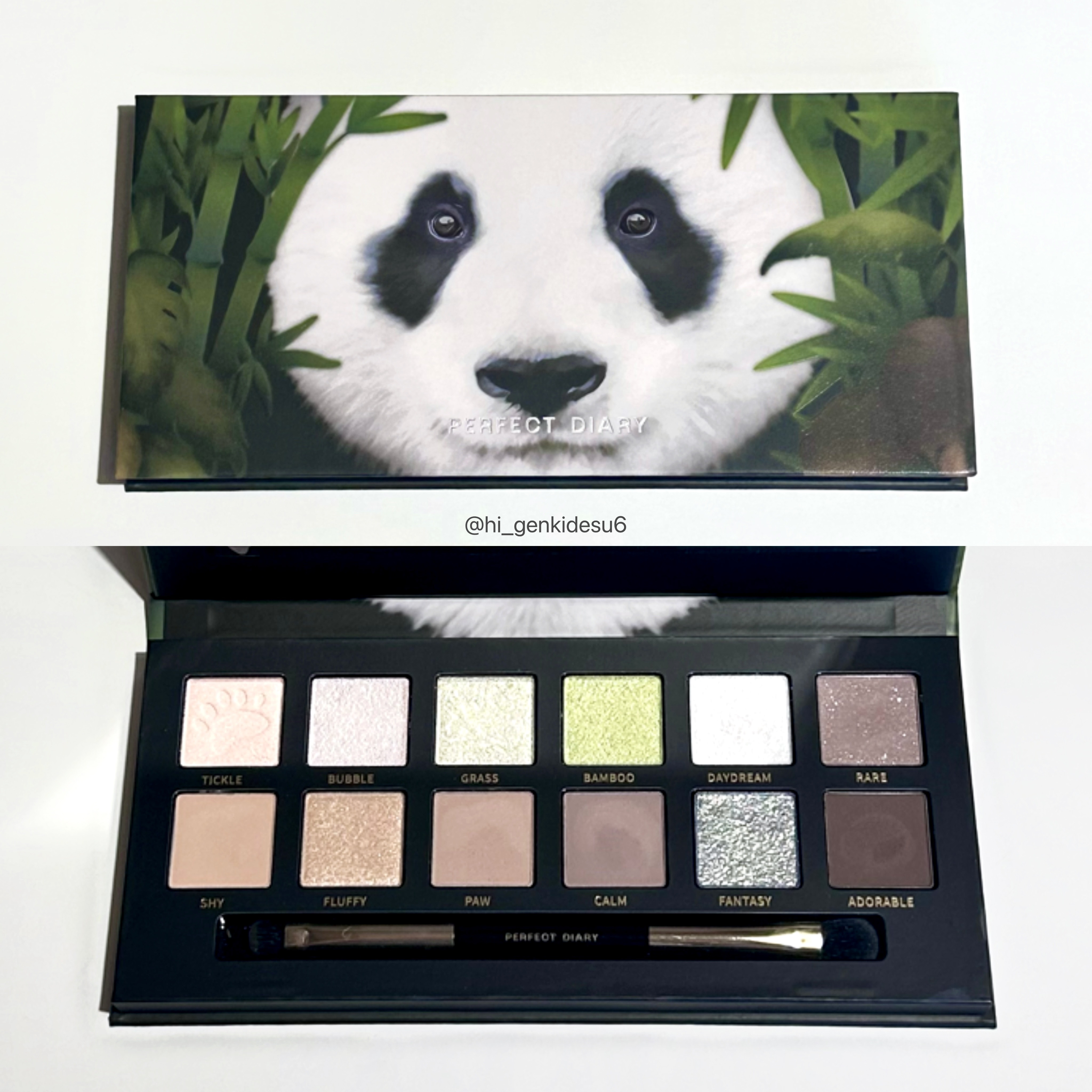 エクスプローラ12色 動物アイシャドウパレット パンダ/PERFECT DIARY/アイシャドウパレットを使ったクチコミ（1枚目）