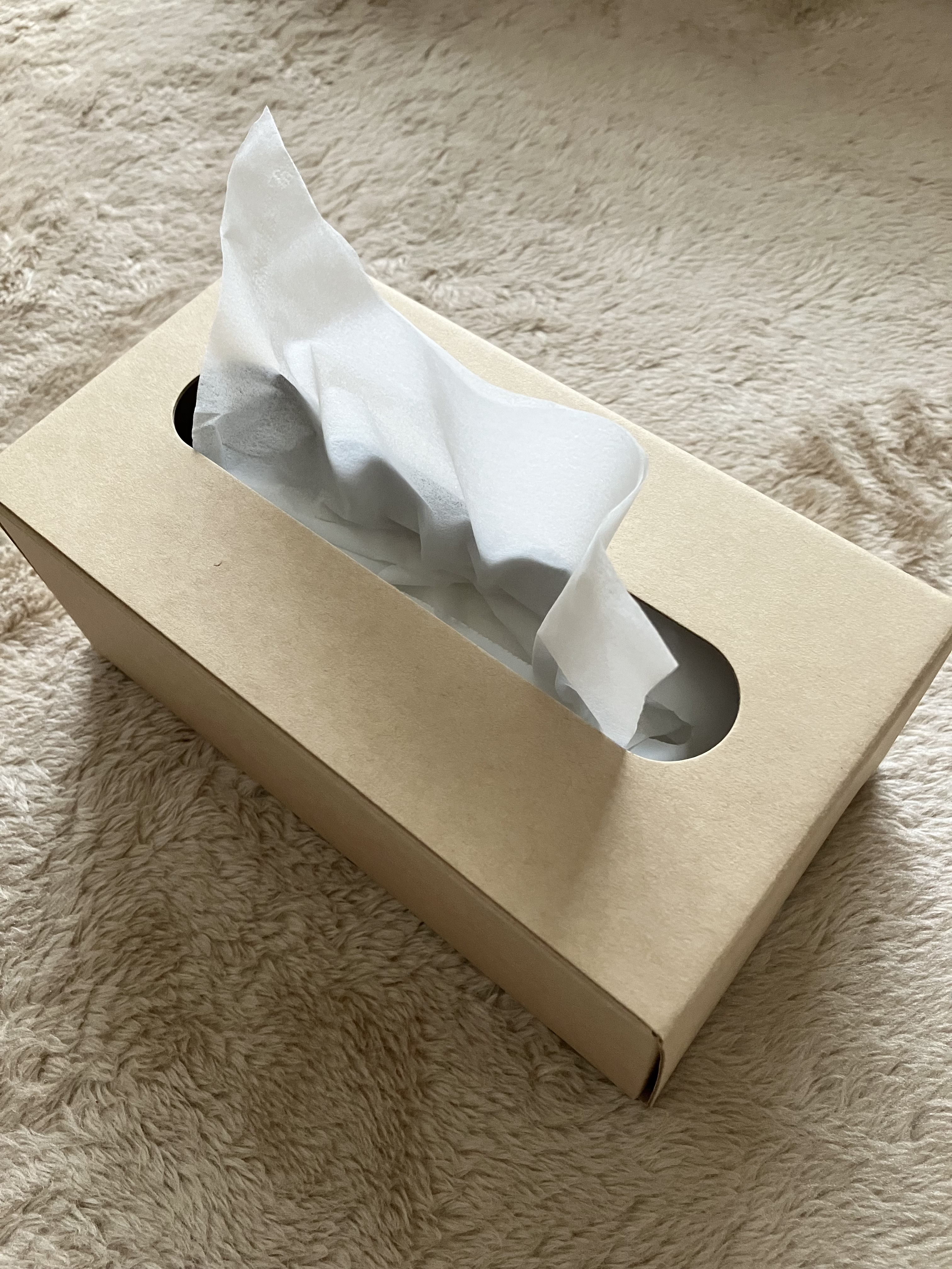 無印良品 クラフトティシューボックス/ソフトパックティシュー用/無印良品/ティッシュを使ったクチコミ（2枚目）
