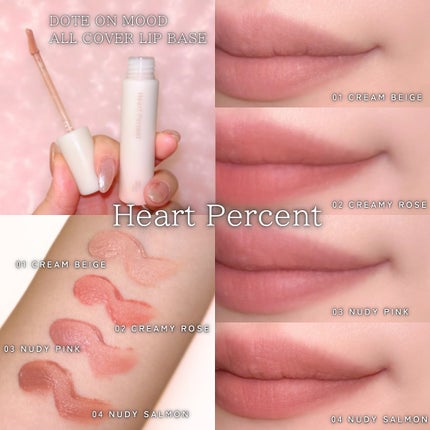 ドット オン ムード オールカバー リップベース/Heart Percent/リップクリームを使ったクチコミ(2枚目)