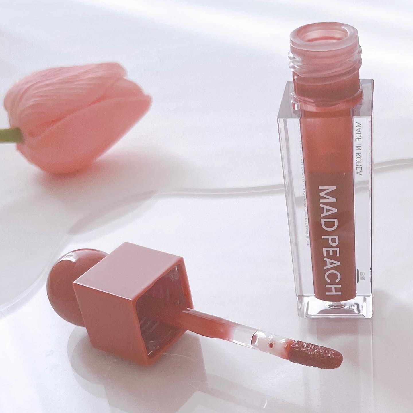 マッドピーチグロウフィットムードグロス 01 DEWY ROSE/MAD PEACH/リップグロスを使ったクチコミ（2枚目）