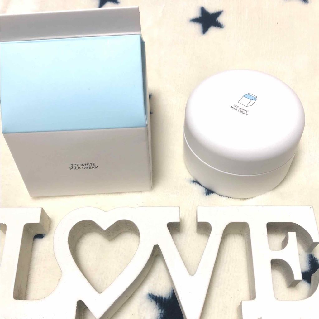 WHITE MILK CREAM/3CE/フェイスクリームを使ったクチコミ（1枚目）