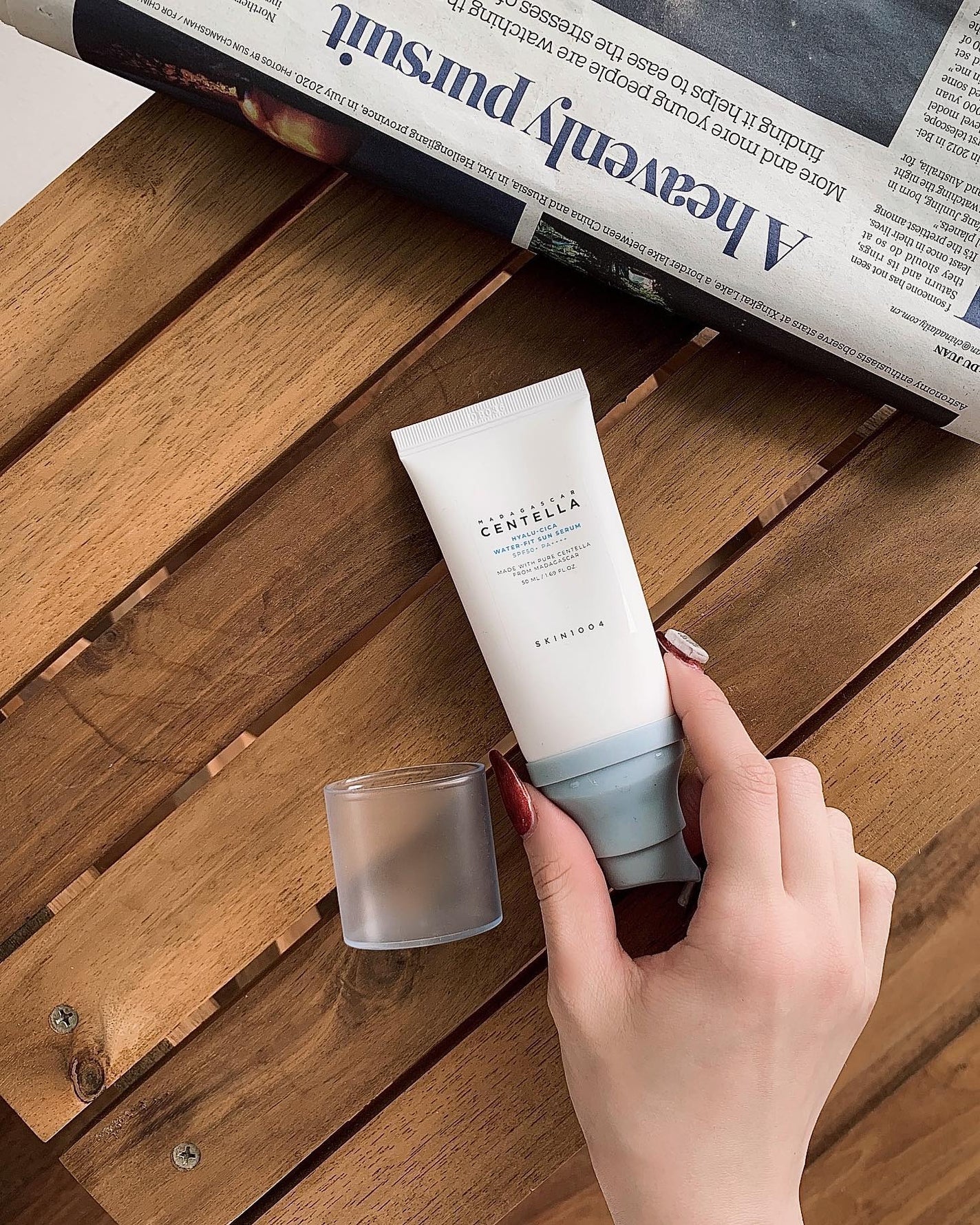 ヒアルーシカ ウォーターフィット サンセラム/SKIN1004/日焼け止めローションを使ったクチコミ(1枚目)