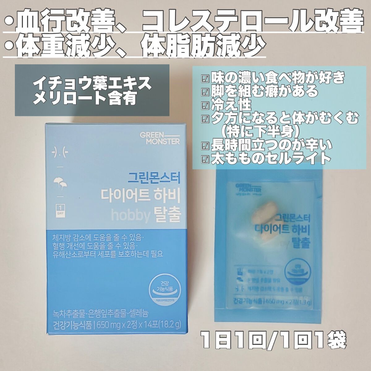 カロバーニング/グリーンモンスター/健康サプリメントを使ったクチコミ(3枚目)