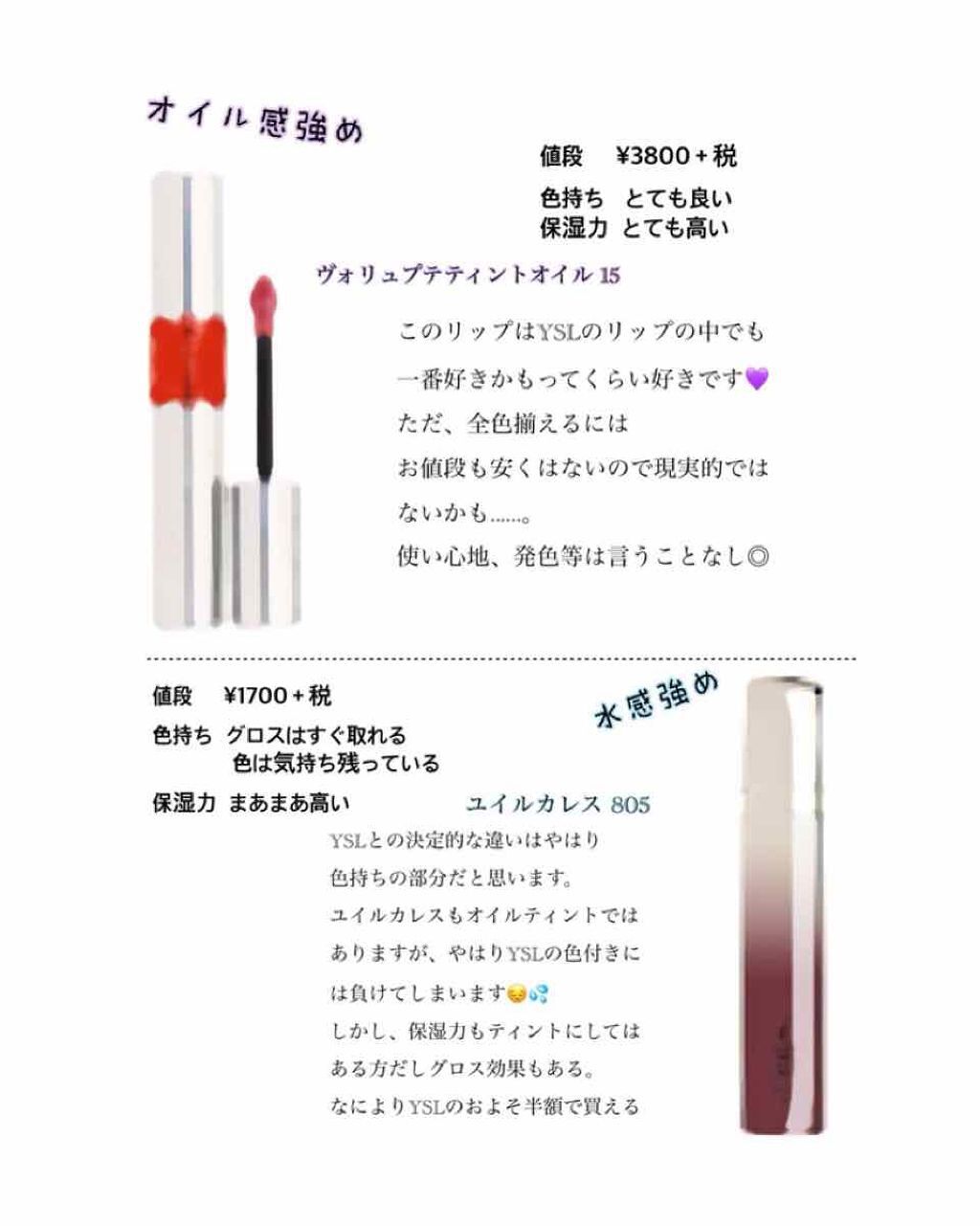 ヴォリュプテ ティントインオイル/YVES SAINT LAURENT BEAUTE/リップグロスを使ったクチコミ（2枚目）