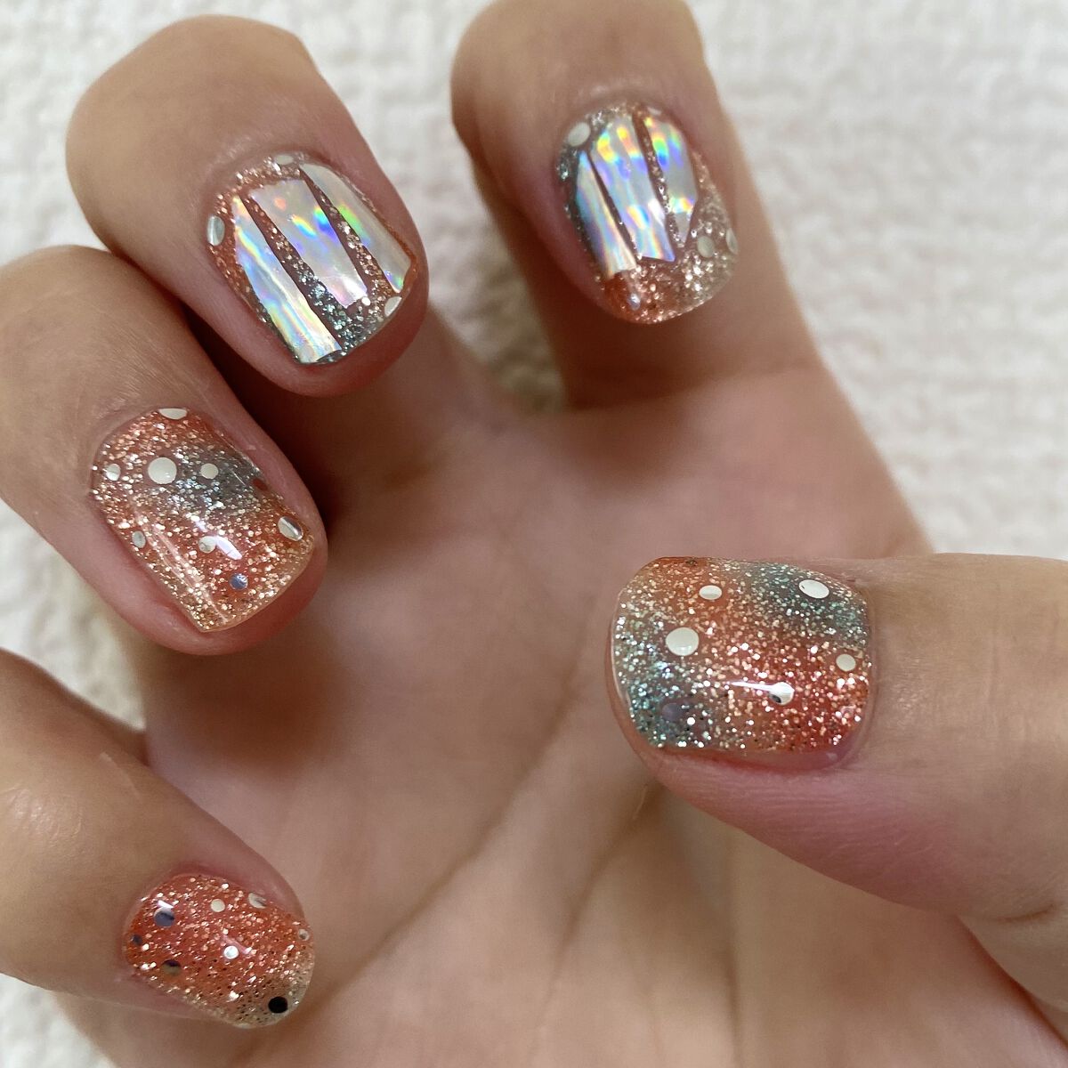 セミキュアジェルネイル（ハンド） ND-097 N  Newtro no.1/ohora/ネイルシールを使ったクチコミ（2枚目）