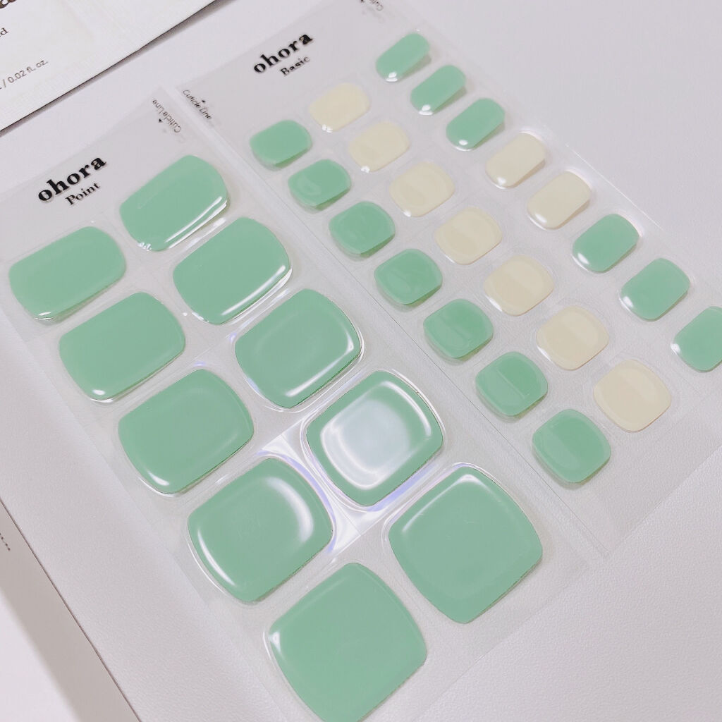 セミキュアジェルネイル(ペディキュア)/ohora/ネイルシールを使ったクチコミ（2枚目）