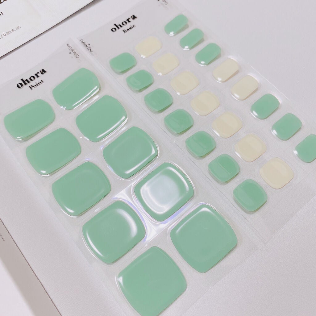 セミキュアジェルネイル(ペディキュア)/ohora/ネイルシールを使ったクチコミ(2枚目)