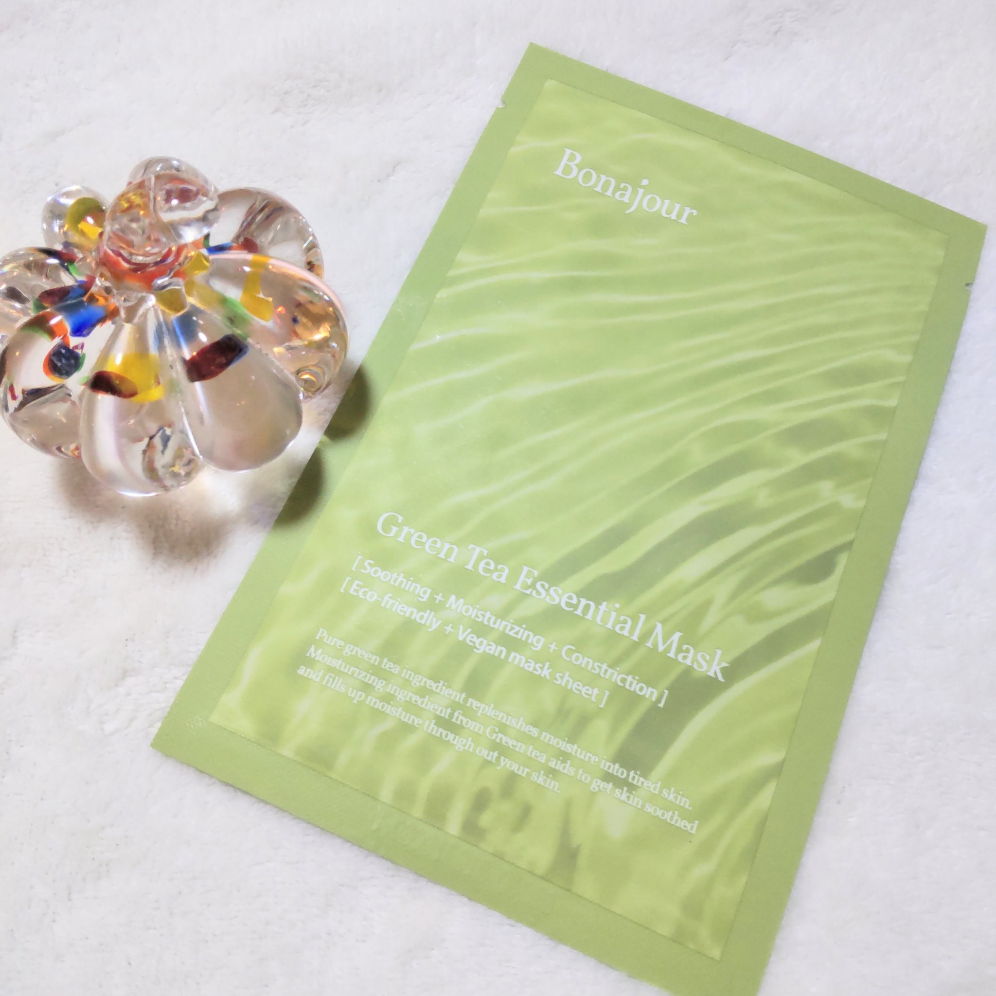 グリーンティーエッセンシャルマスク/Bonajour/シートマスク・パックを使ったクチコミ（1枚目）