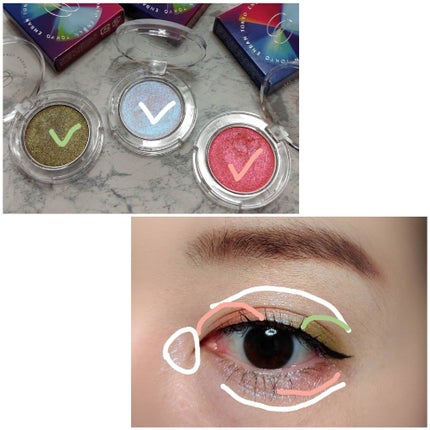 マルチグリッターカラー/ENBAN TOKYO/単色アイシャドウを使ったクチコミ(6枚目)