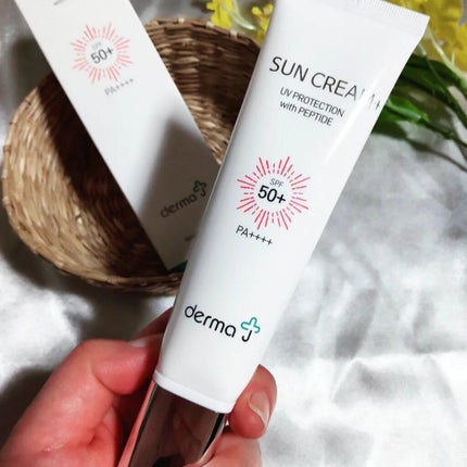 サンクリーム+/ DermaJ/日焼け止めクリームを使ったクチコミ(2枚目)