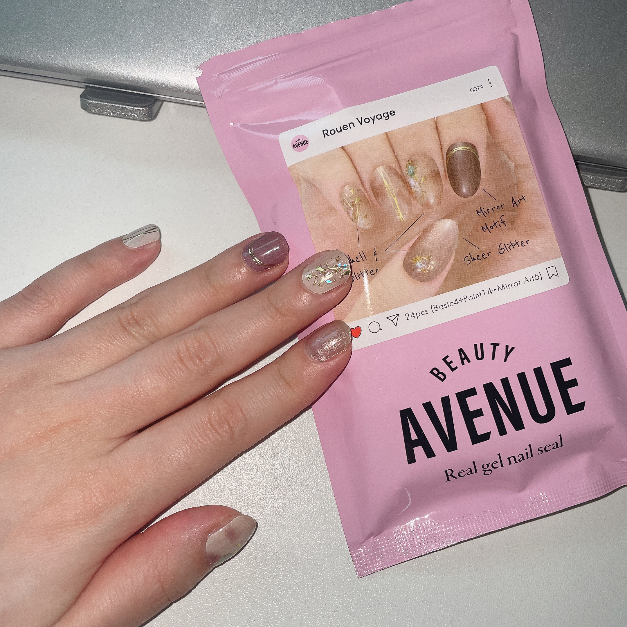 リアルジェルネイルシール ルーアンボヤージュ/BEAUTY AVENUE/ネイルシールを使ったクチコミ（2枚目）