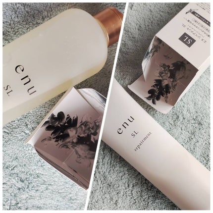 enu シャンプー SLのクチコミ「中野製薬のサロン専売品です。
ボトルがとってもおしゃれ。
入ってた箱もおしゃれ~♡
.....」(2枚目)