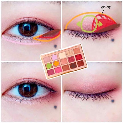 プレイカラーアイパレット ローズボム/ETUDE/アイシャドウパレットを使ったクチコミ(3枚目)