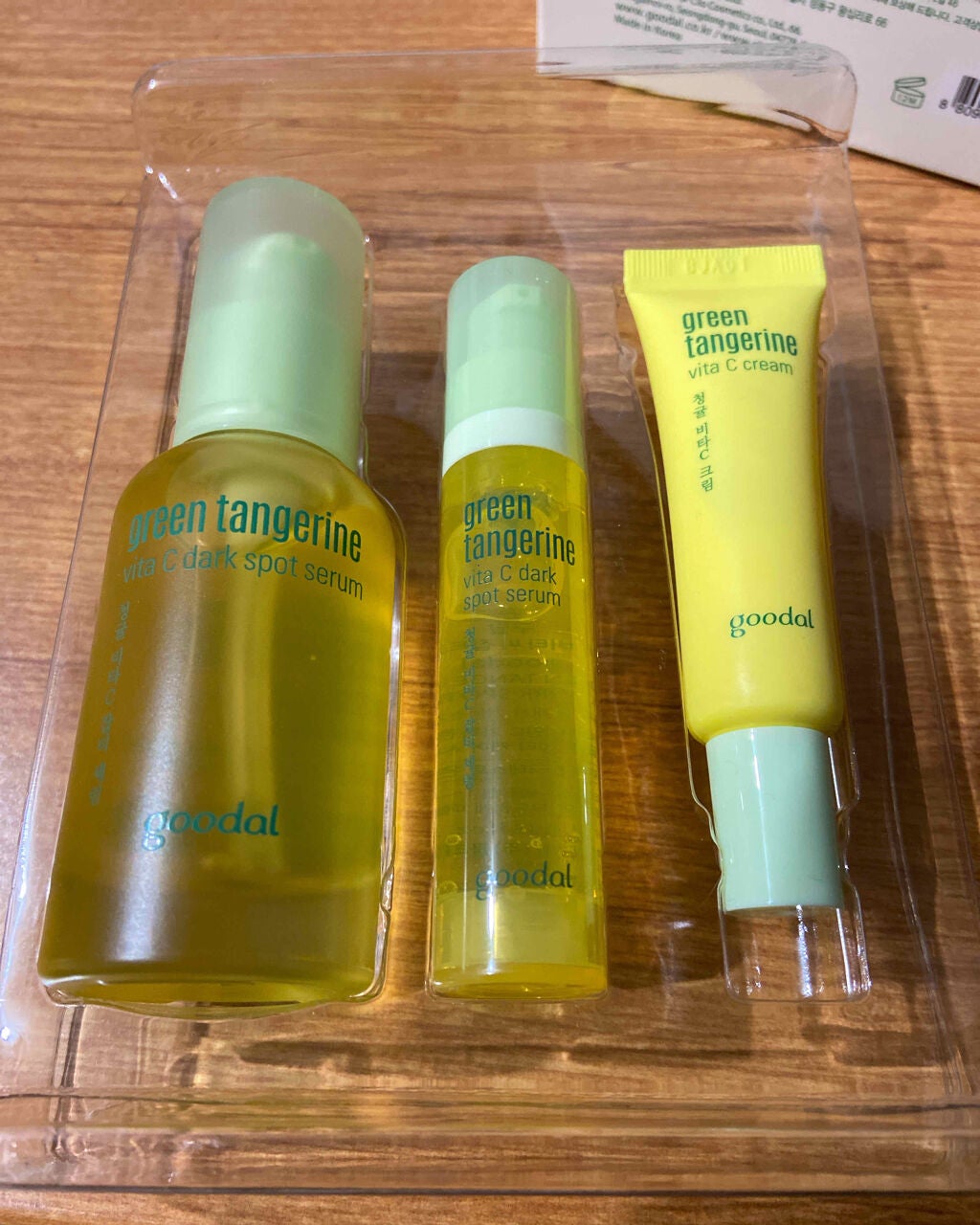 グリーンタンジェリン ビタC ダークスポットケアセラム/goodal/美容液を使ったクチコミ(1枚目)