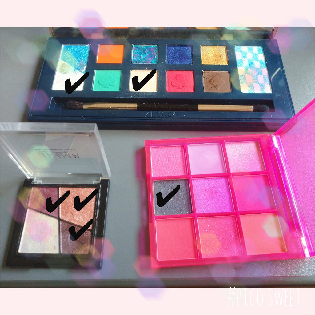 アリスドリームランドシリーズ 12色アイシャドウパレット（ZEESEA×大英博物館）/ZEESEA/アイシャドウパレットを使ったクチコミ（2枚目）