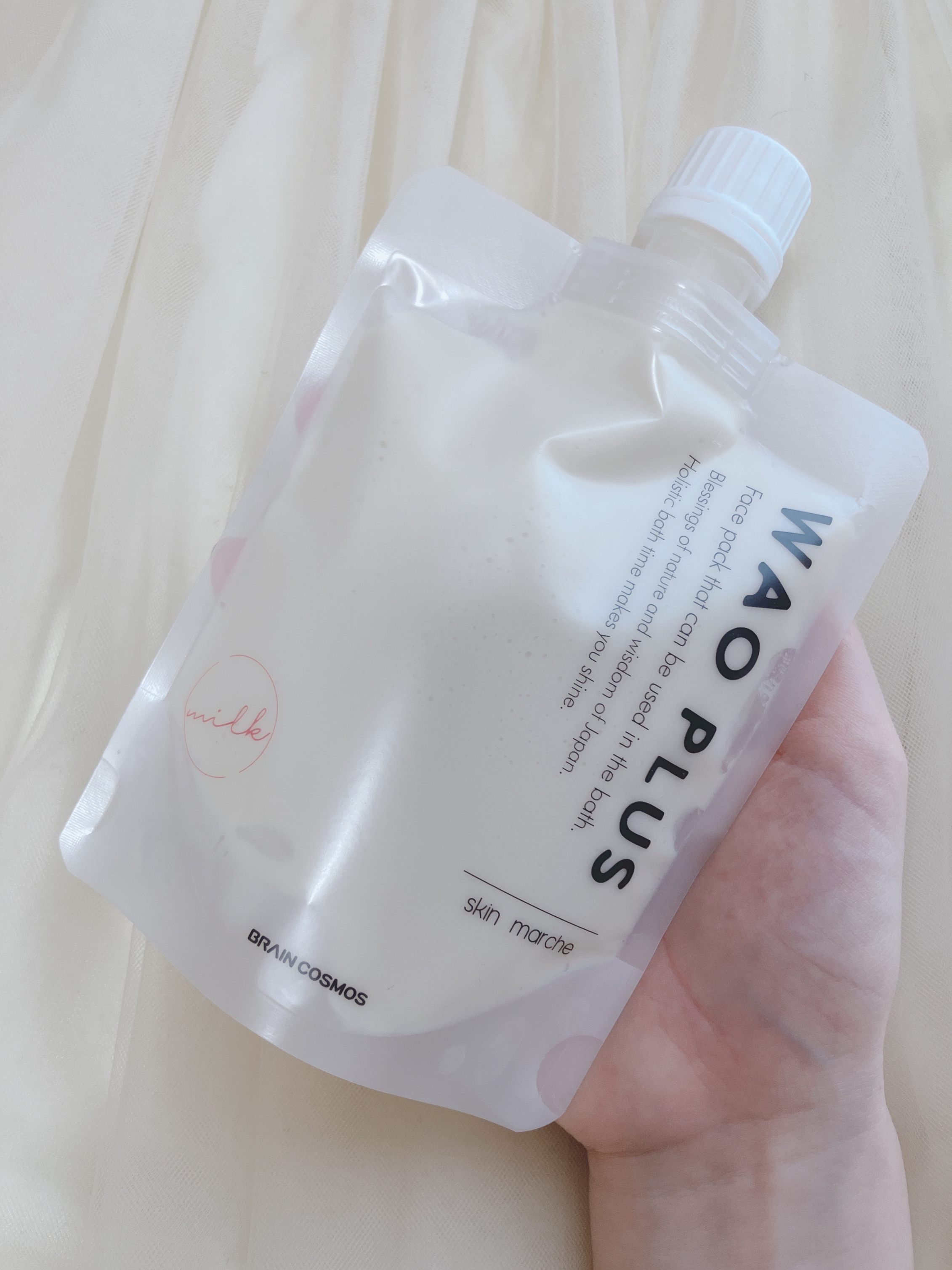 skinmarche WAOPLUS プラントベースミルクブースターマスク/ブレーンコスモス/洗い流すパック・マスクを使ったクチコミ（2枚目）